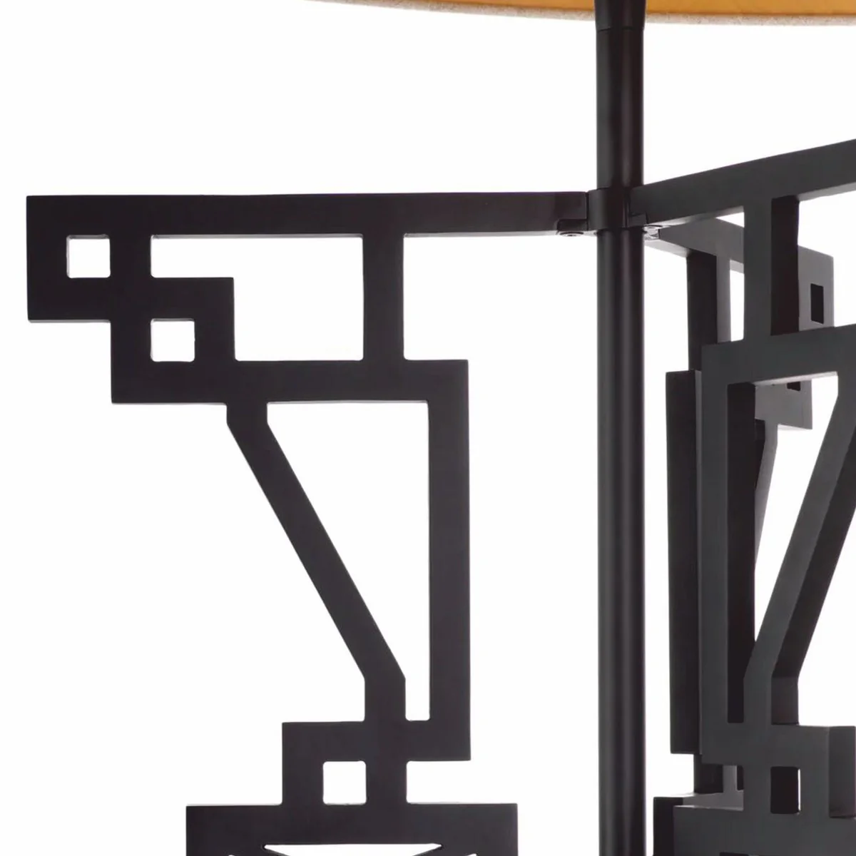 Luxus Stehleuchte Matt Schwarz / Beige H. 175 cm - Luxus Leuchten