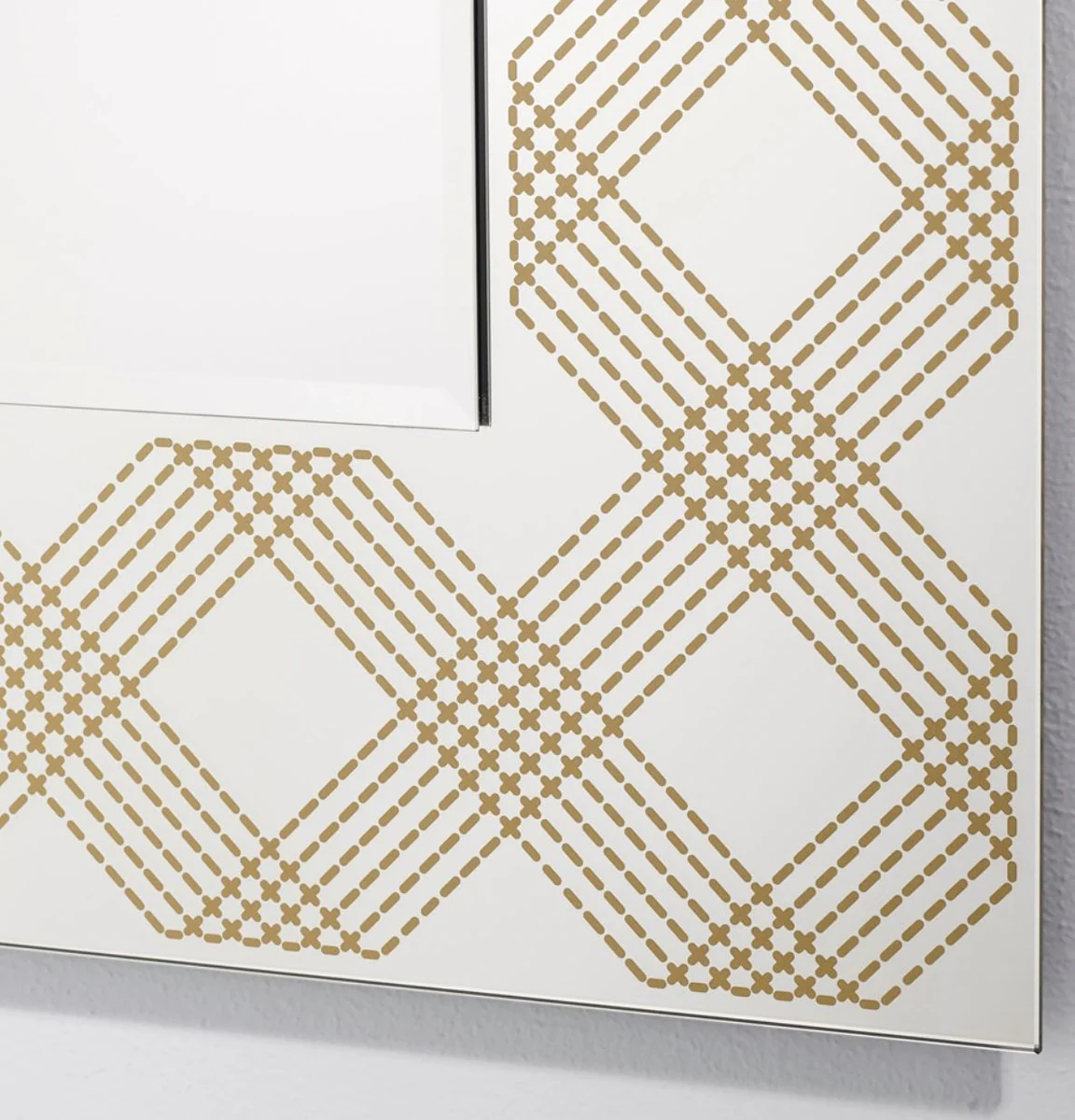 Designer Wandspiegel Bronze 98 x H. 125 cm - Wohnzimmer Spiegel - Garderoben Spiegel - Luxus Möbel