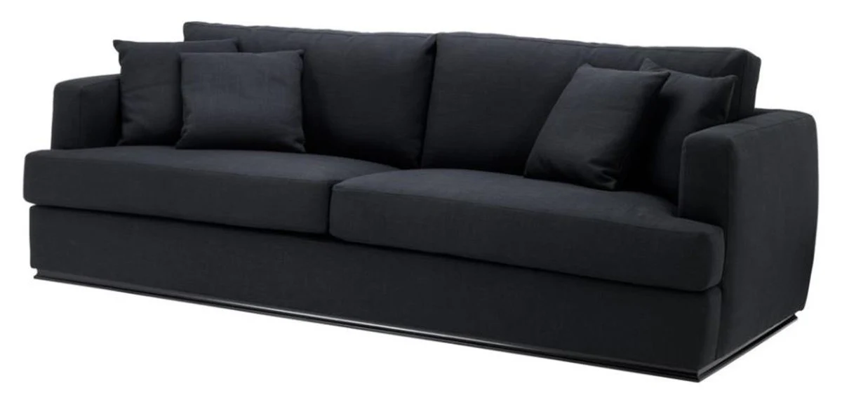 Luxus Hotel Sofa Schwarz 234 x 103 x H. 86 cm - Limited Edition