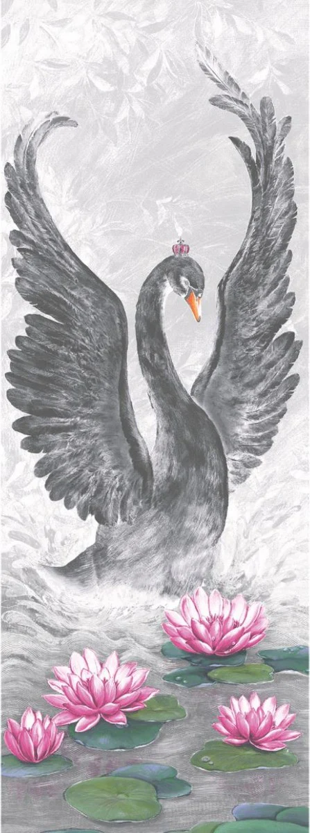 Harald Glööckler Designer Barock Vliestapete 58502 - Grau / Silber / Grün / Pink / Schwarz