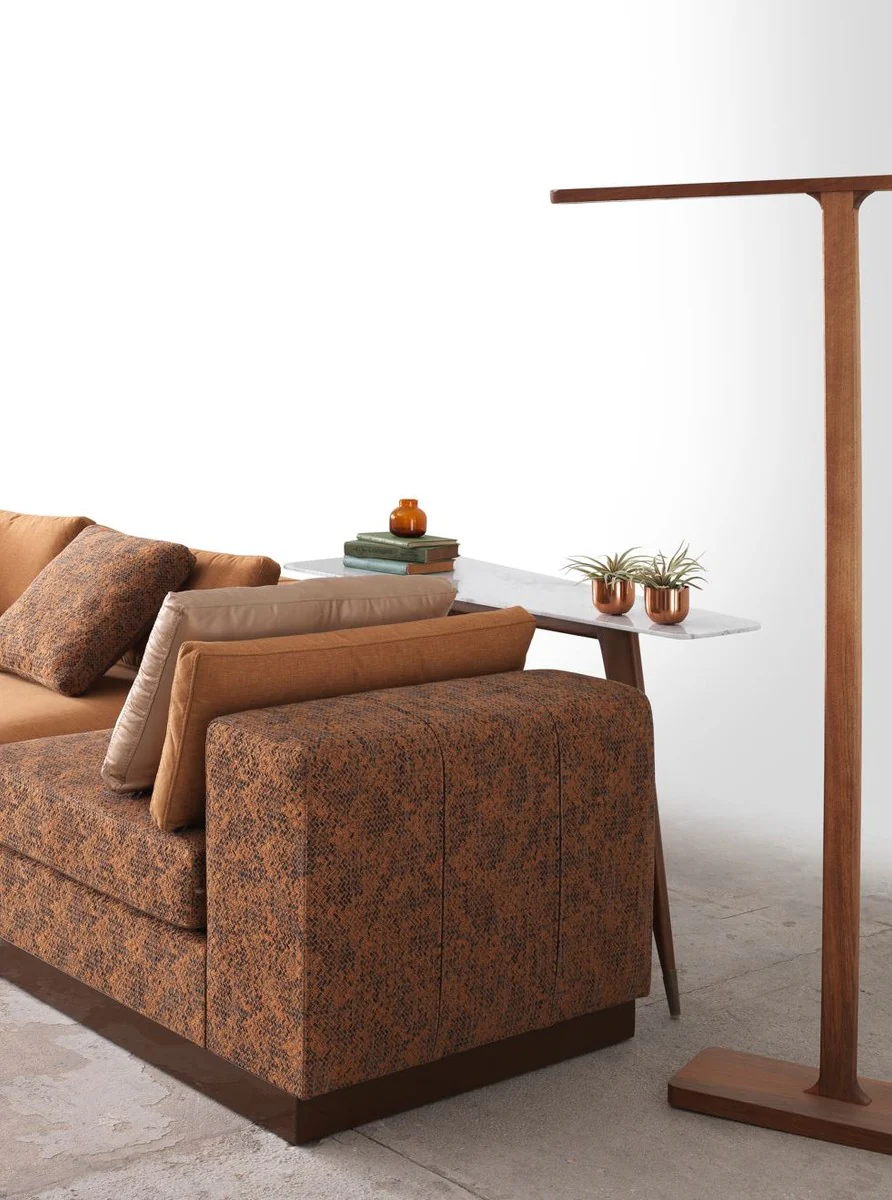 Luxus Ecksofa Hellbraun / Braun / Dunkelbraun 450 x 225 x H. 73 cm - Wohnzimmer Sofa - Wohnzimmer Möbel - Luxus Möbel - Luxus Wohnzimmer Einrichtung