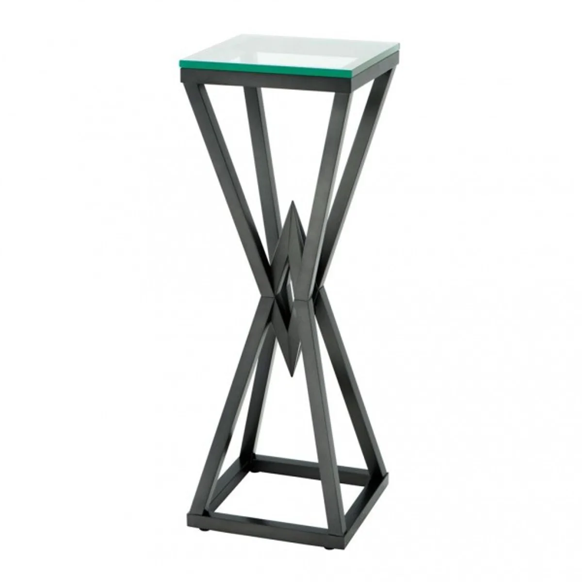 Luxus Beistelltisch / Säule Edelstahl Bronze Finish 35 x 35 x H 101 cm - Tisch Möbel