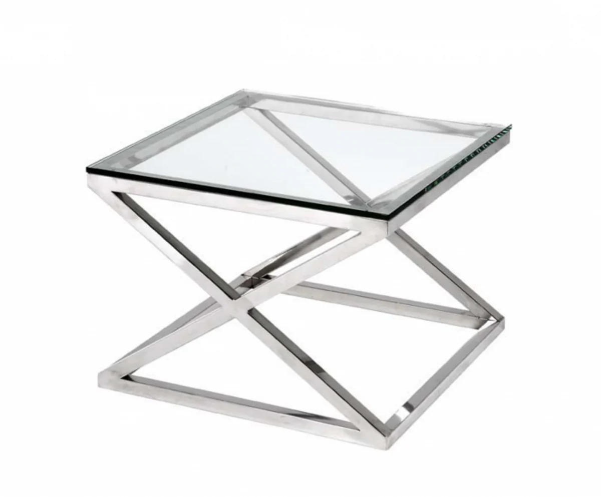 Luxus Art Deco Designer Beistelltisch 65 x 65 x H. 49 cm - Luxus Qualität