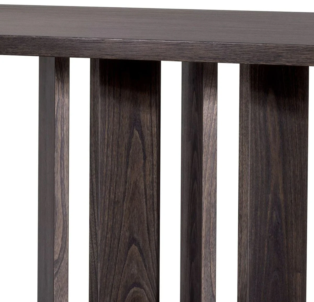 Luxus Esstisch Mokka / Bronze 240 x 100 x H. 76 cm - Rechteckiger Massivholz Küchentisch - Massivholz Esszimmer Möbel - Massivholz Küchen Möbel - Luxus Möbel - Luxus Einrichtung