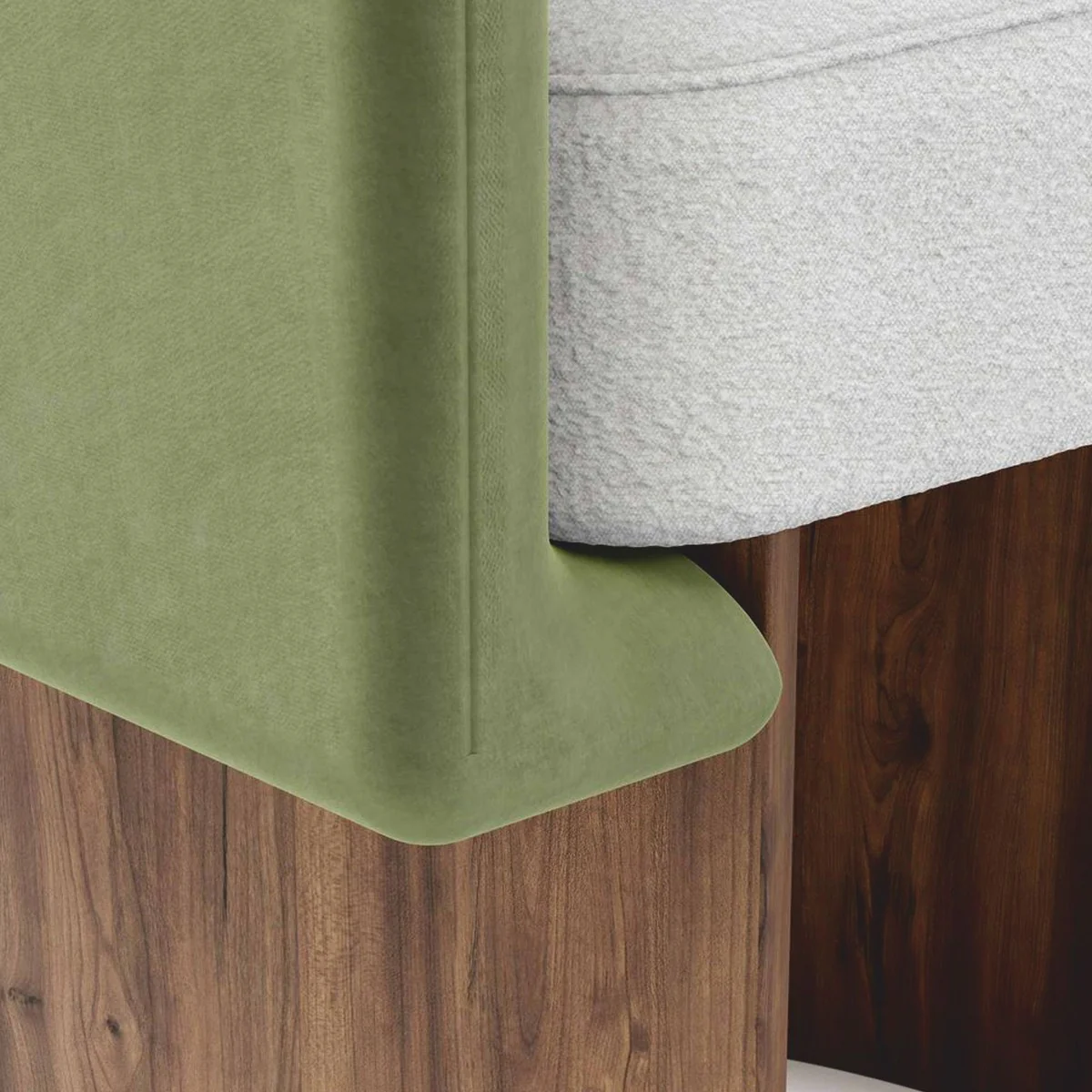 Luxus Esszimmer Stuhl mit Armlehnen Grün / Weiß / Braun - Premium Qualität