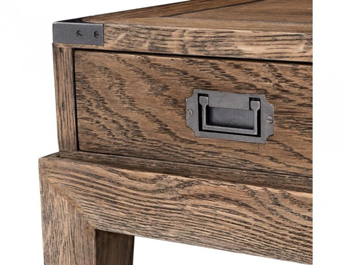 Luxus Art Deco Designer Eichenholz Beistelltisch - Luxus Beistelltisch