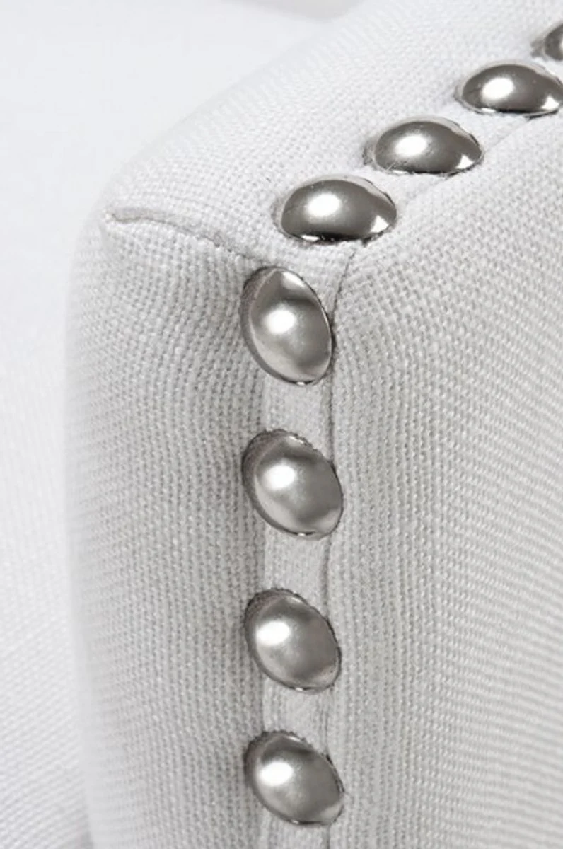 Designer Art Deco Club Sessel Weiß - Luxus Club Sessel