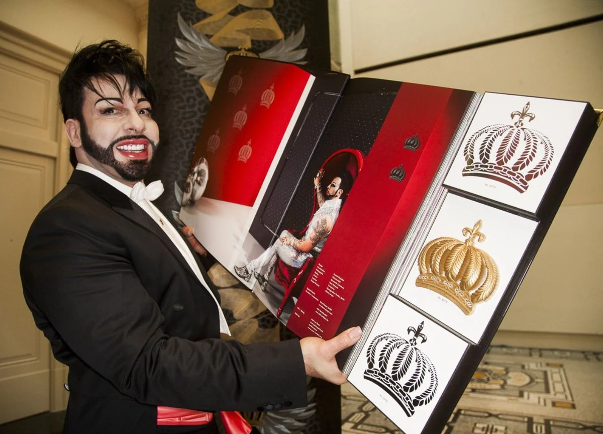 Harald Glööckler Designer Barock Vliestapete Blätter Gold Metallic / Schwarz - Prunkvolle Barockstil Tapete - Barock Tapeten - Harald Glööckler Tapeten