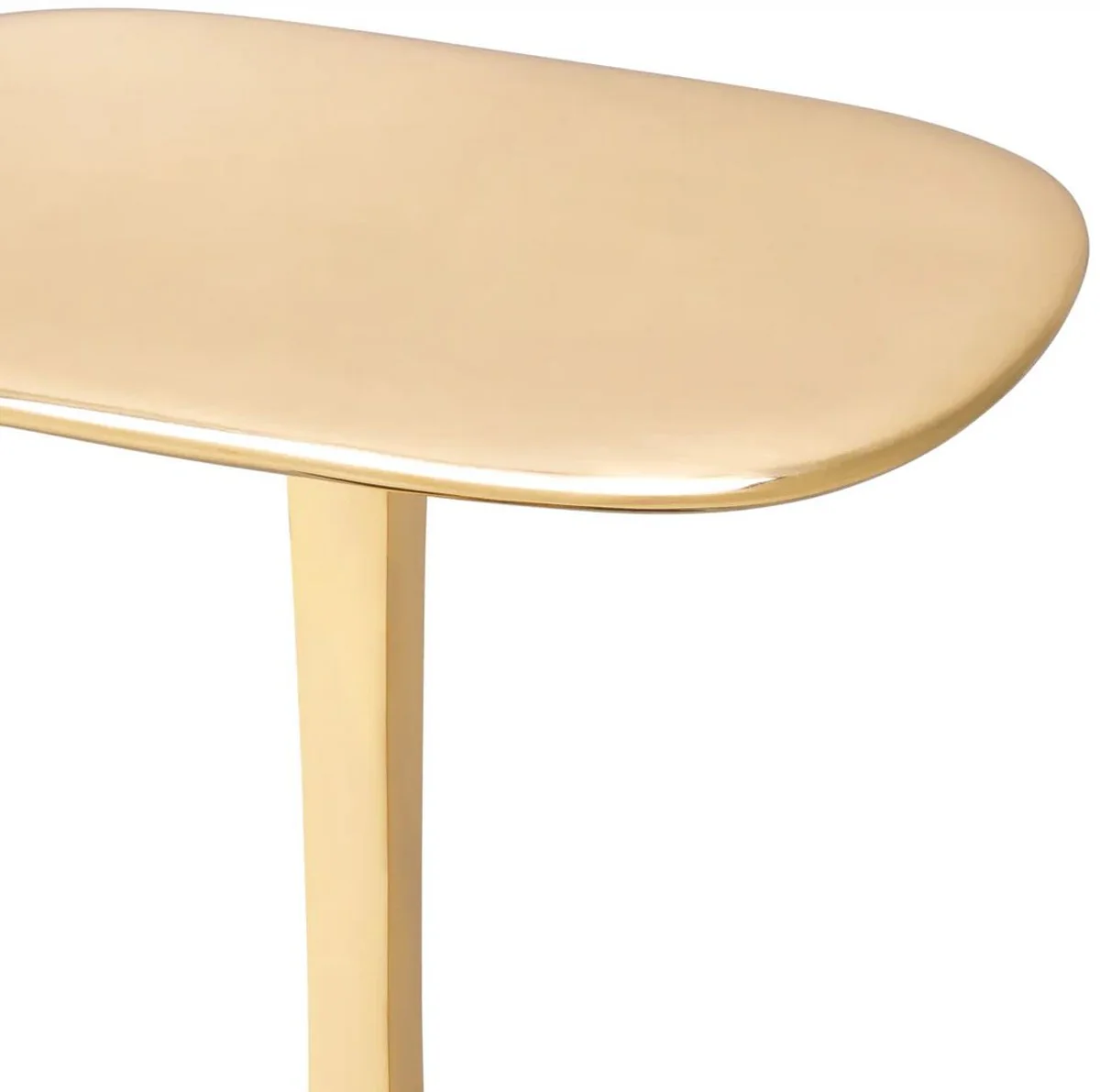 Luxus Beistelltisch Messing / Schwarz 35 x 25 x H. 54,5 cm - Messing Tisch mit Granitsockel - Luxus Möbel - Wohnzimmer Möbel - Luxus Einrichtung - Wohnzimmer Einrichtung