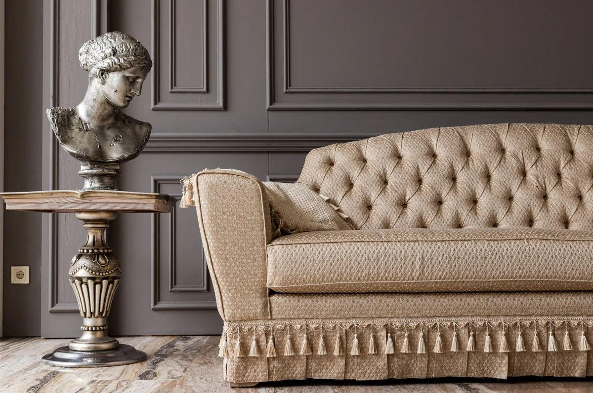 Luxus Barock Sofa Gold - Handgefertigtes Wohnzimmer Sofa im Barockstil - Barock Wohnzimmer Möbel