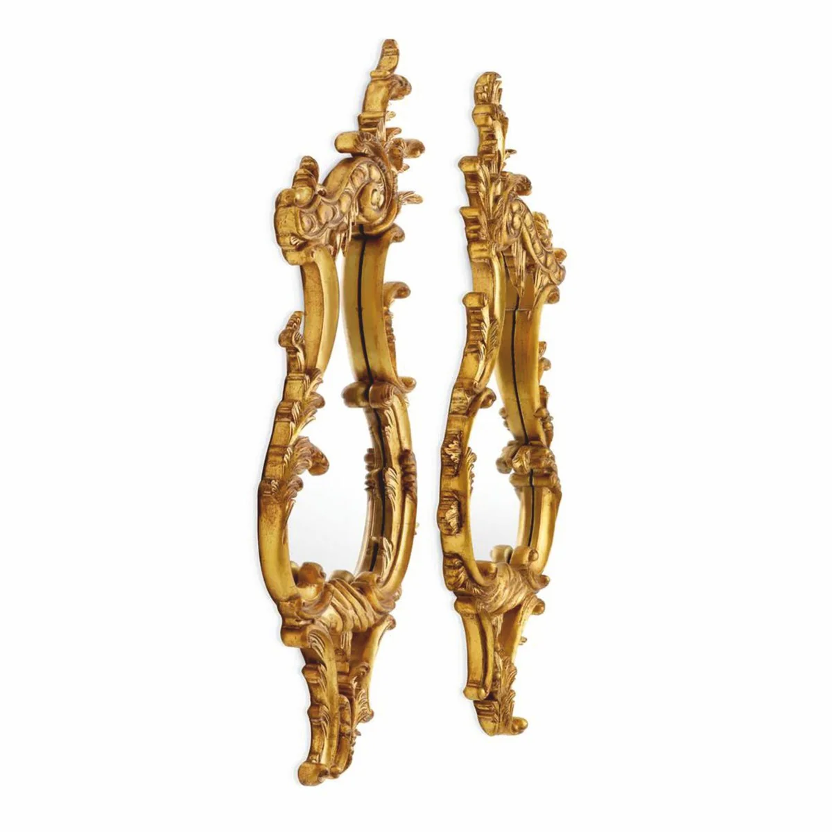 Luxus Barock Spiegel Set Antik Gold H. 80 cm - Barockstil Möbel
