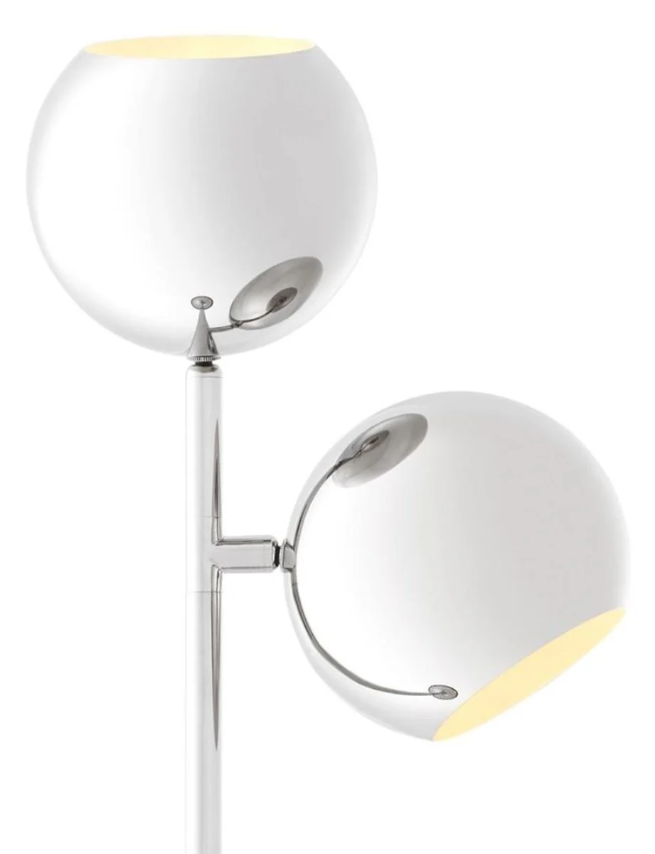 Stehleuchte Silber / Schwarz Ø 32 x H. 140 cm - Luxus Möbel