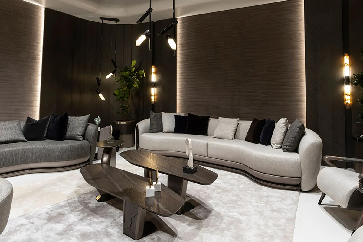 Luxus Wohnzimmer Beistelltisch Bronze H. 55 cm - Hotel Tisch - Wohnzimmer Möbel - Hotel Möbel - Luxus Qualität