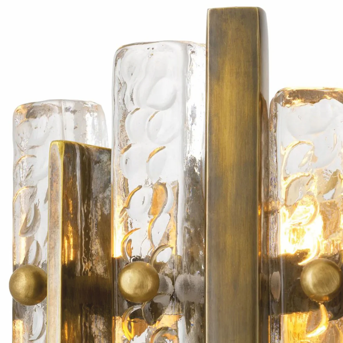 Luxus Wandleuchte Vintage Messing H. 44 cm - Luxus Leuchten