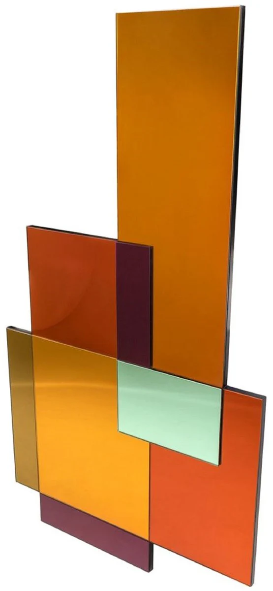 Designer Spiegel Mehrfarbig 80 x H. 140 cm - Garderobenspiegel - Wohnzimmer Spiegel - Handgefertigt - Luxus Qualität - Designer Möbel