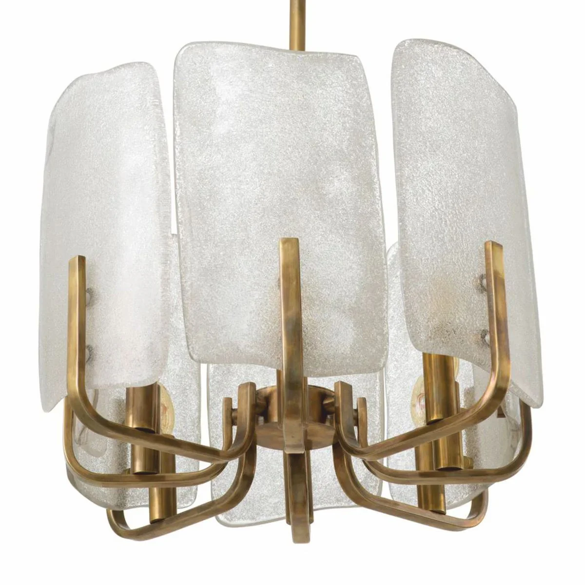 Luxus Kronleuchter Vintage Messing 53 x 52 x H. 42 cm - Luxus Qualität