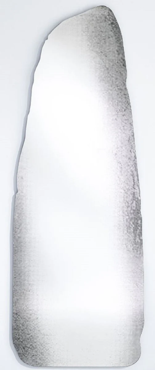 Designer Spiegel Schwarz 64 x H. 175 cm - Wandspiegel in 3-D Felsen Optik - Garderobenspiegel - Wohnzimmer Spiegel - Luxus Kollektion