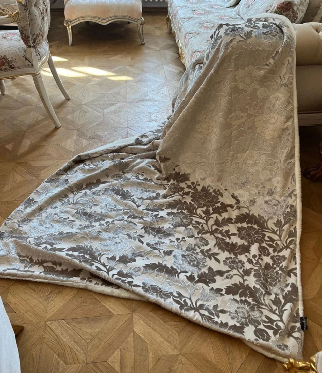 Luxus Wohndecke Pompöös by Creme Muster von Harald Glööckler mit edlem Bouquet Musterstoff