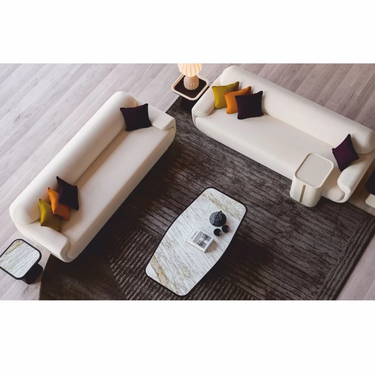 Luxus Beistelltisch Creme H. 51 cm - Wohnzimmer & Hotel Möbel