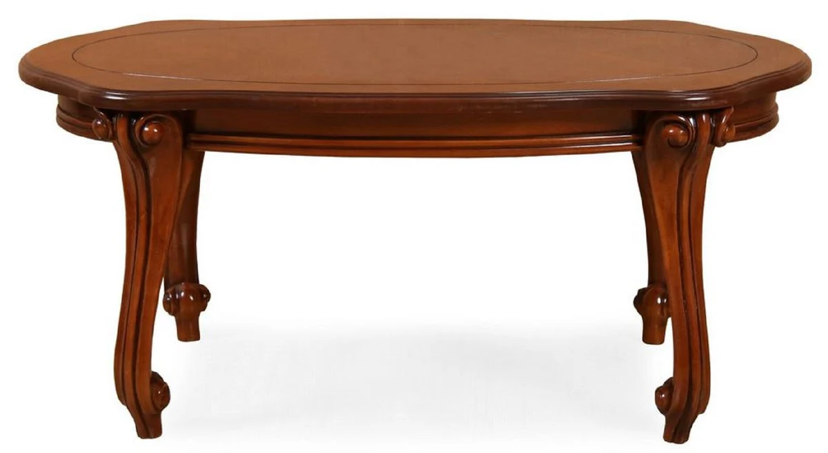 Luxus Barock Couchtisch Braun - Barockstil Massivholz Wohnzimmertisch - Barockstil Wohnzimmer Möbel - Barock Möbel - Edel & Prunkvoll