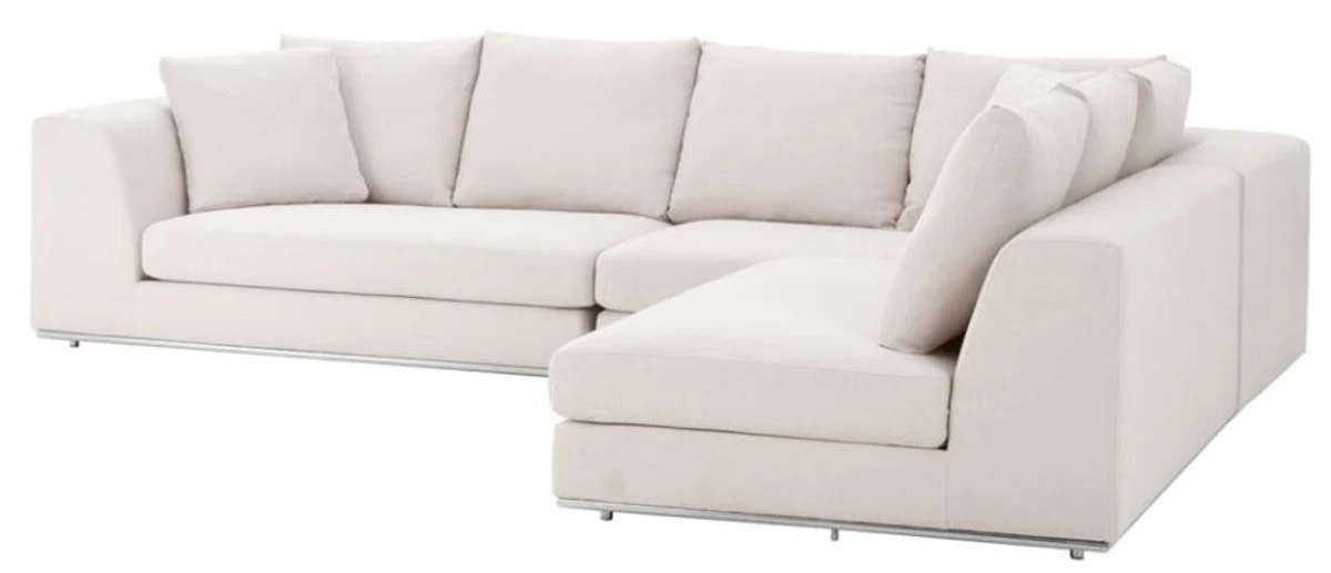 Luxus Sofa Naturfarbig - Designer Ecksofa