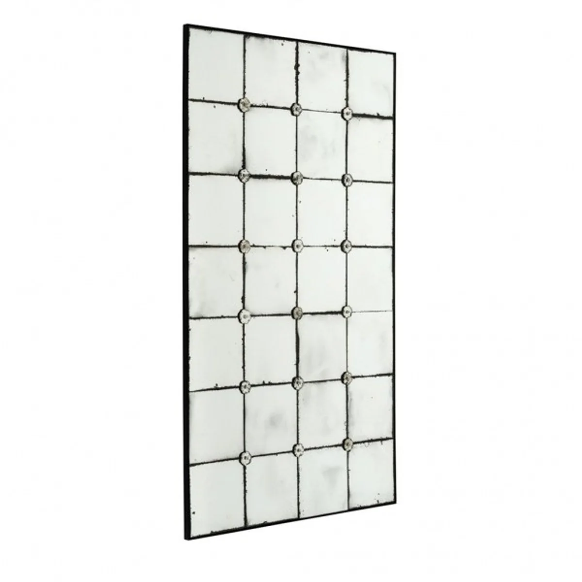 Vintage Wandspiegel Squares Antik Stil Glas 80 x H140 cm - Hotel & Restaurant Einrichtung Art Deco