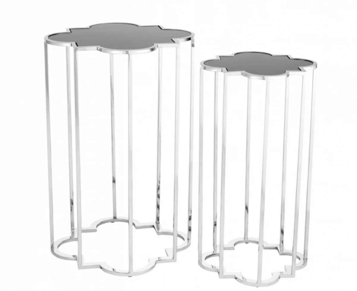 Luxus Art Deco Designer Beistelltische 2er Set - Designer Beistelltisch Möbel