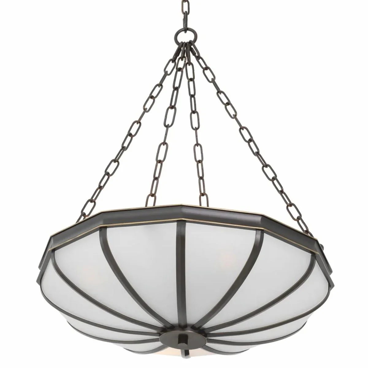 Luxus Kronleuchter Bronze / Weiß 60 cm - Luxus Möbel - Luxus Interior