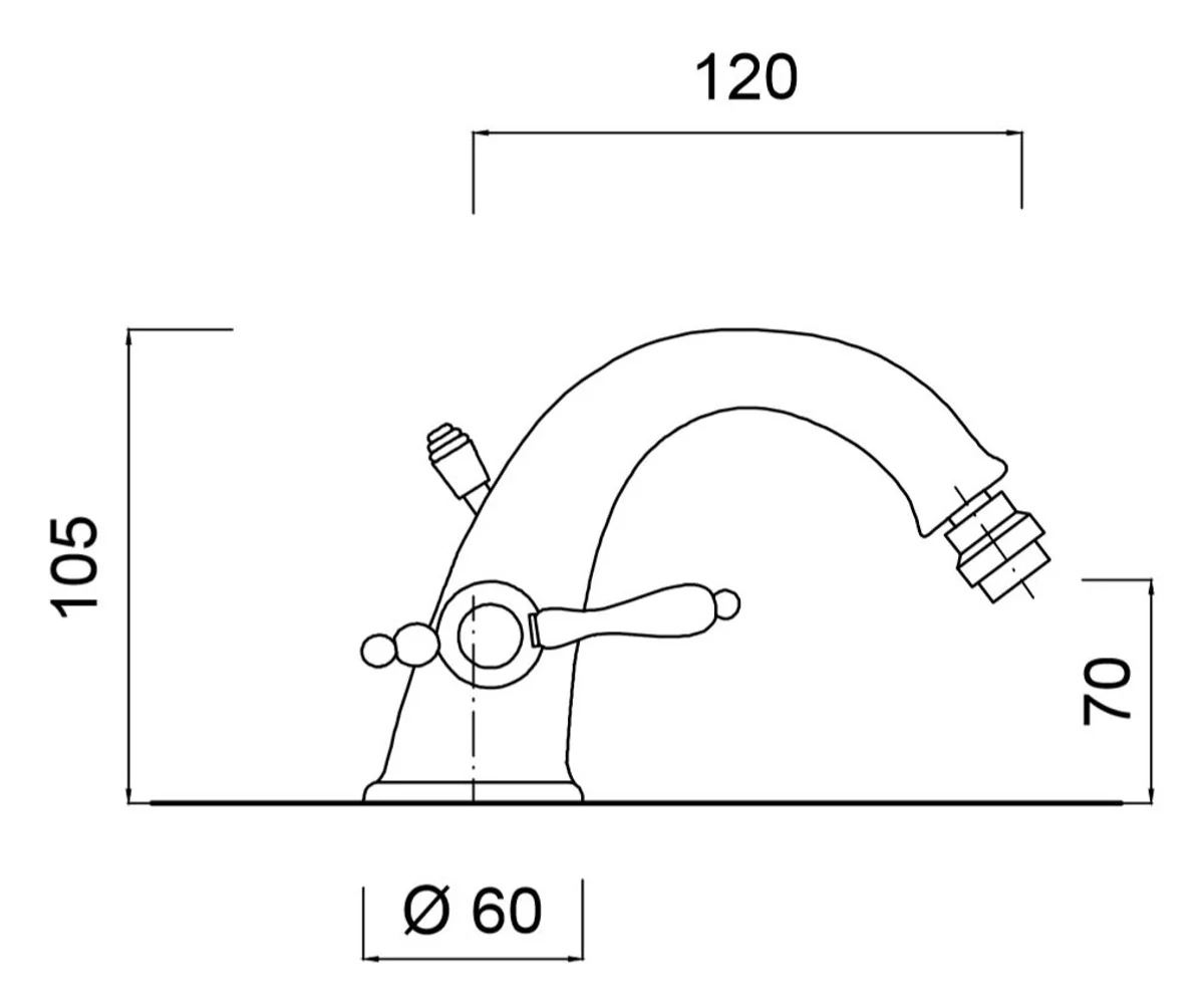 Jugendstil Retro Bidetarmatur Badezimmer Waschtischarmatur Silber / Weiß H. 10,5 cm - Luxus Qualität