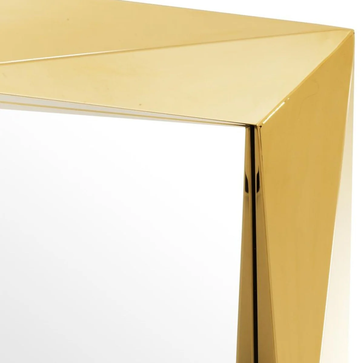 Luxus Spiegel / Wandspiegel Gold 100 x H. 100 cm - Luxus Qualität