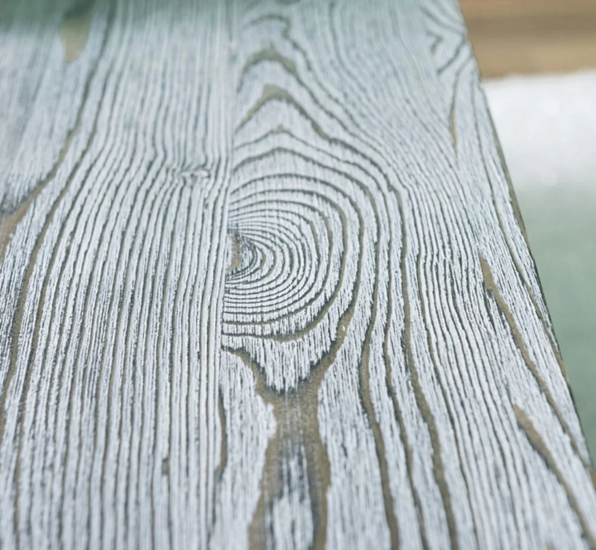 Landhausstil Couchtisch Grau / Schwarz 120 x 60 x H. 45 cm - Massivholz Wohnzimmertisch - Wohnzimmermöbel im Landhausstil