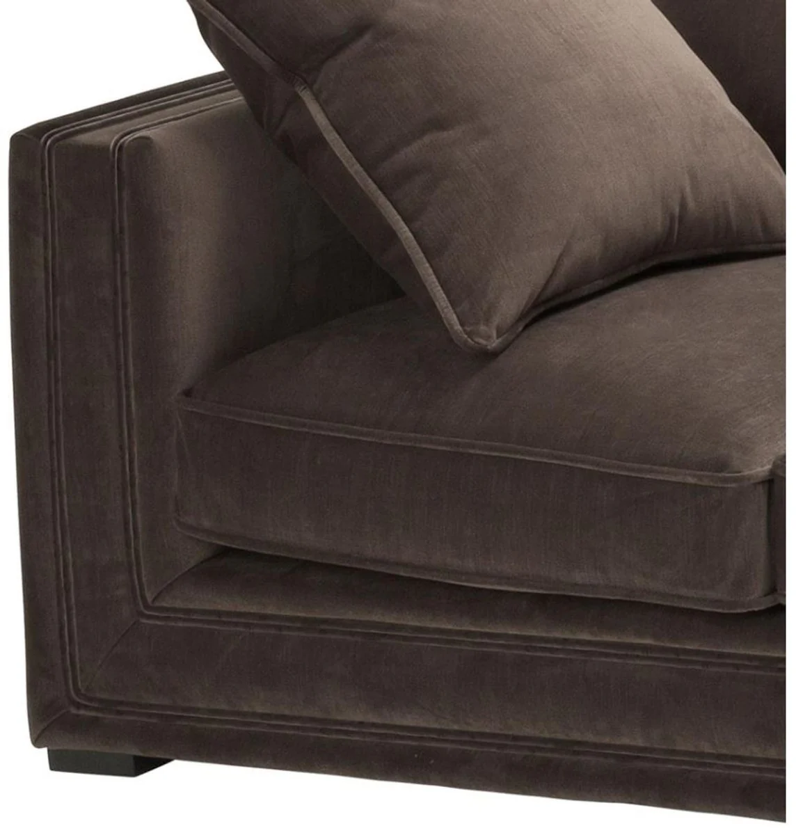 Luxus Designer 3er Sofa Braun - Luxus Hotel Möbel