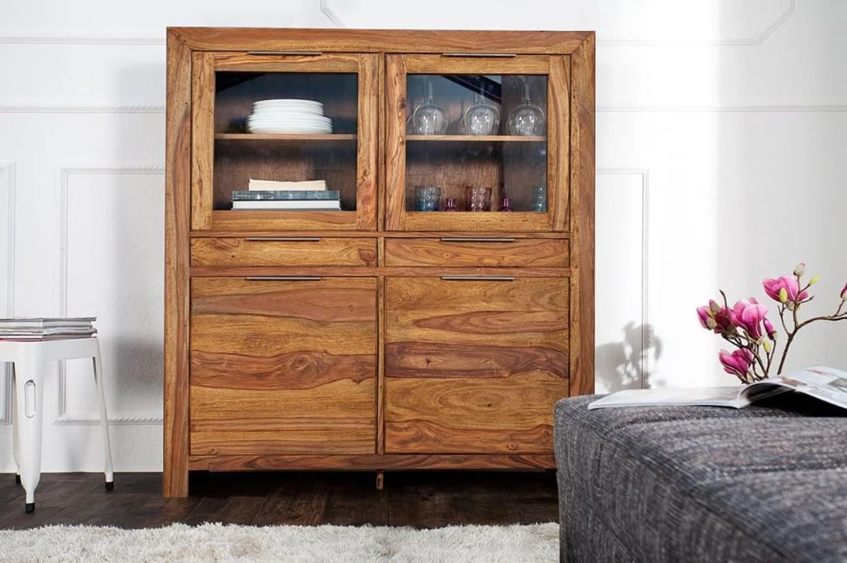 Esszimmer Schrank mit 4 Türen und 2 Schubladen Braun 120 x 35 x H. 140 cm