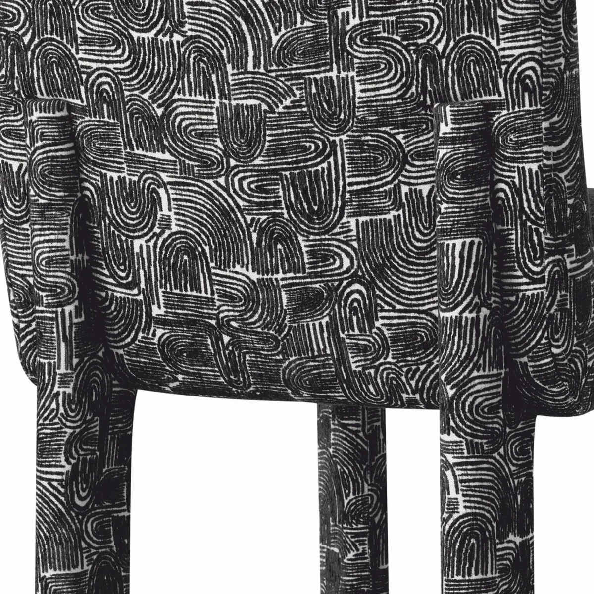 Luxus Esszimmer Stuhl Schwarz / Weiß H. 84,5 cm - Esszimmer Möbel