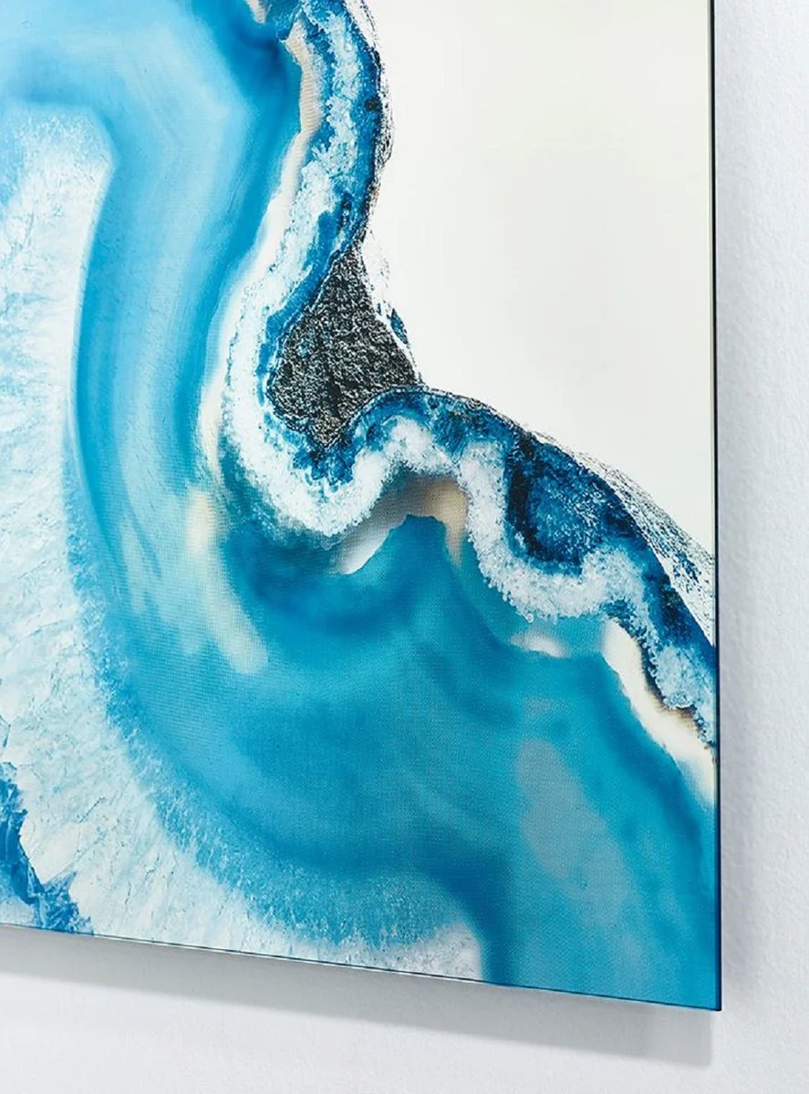 Luxus Wandspiegel Mehrfarbig 80 x 2,5 x H. 130 cm - Rechteckiger Wohnzimmer Spiegel - Schlafzimmer Spiegel - Badezimmer Spiegel - Garderoben Spiegel - Luxus Kollektion