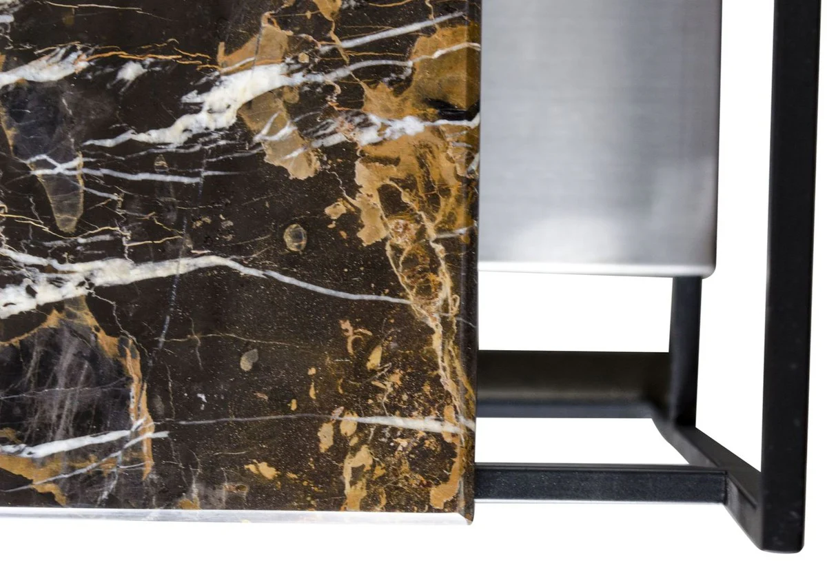 Luxus Couchtisch Schwarz 100 x 100 x H. 39,5 cm - Designer Wohnzimmertisch