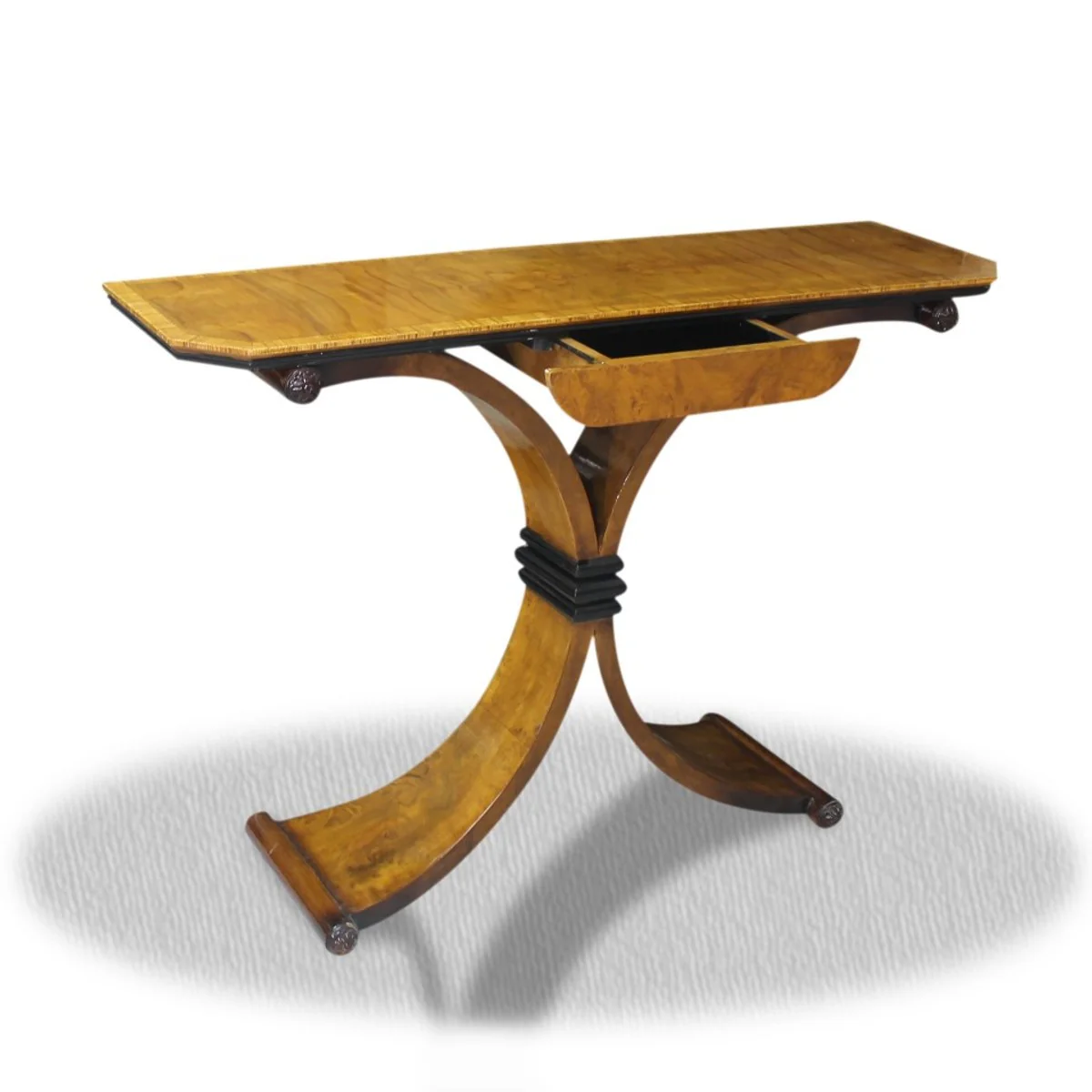 Beistelltisch mit Schublade Braun 100 x 35 x H. 85 cm - Luxus Beistelltisch