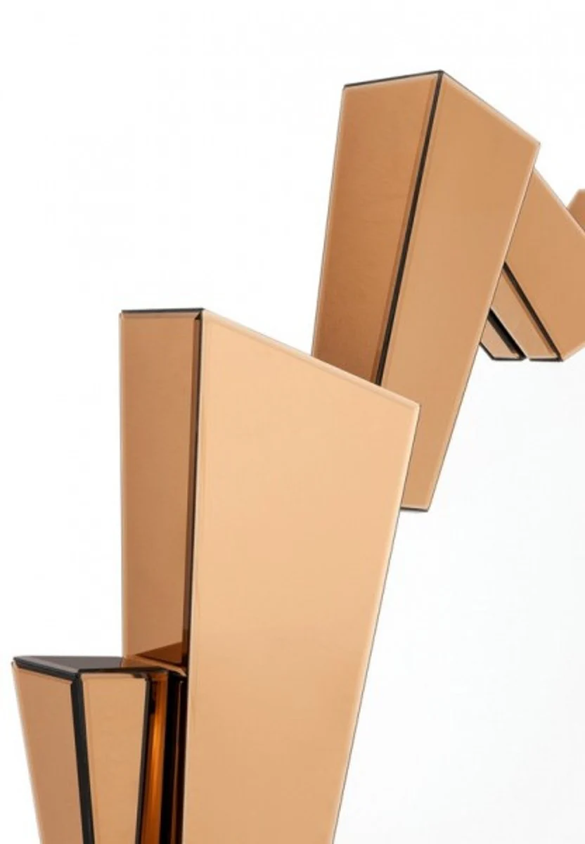 Luxus Wand Spiegel Bernstein Art Deco 102 x 123 cm - Wandspiegel