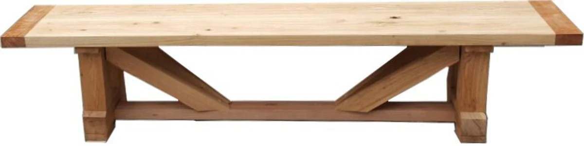 Luxus Massivholz Sitzbank 230 cm Imperial für Esstisch Eiche Massiv - Schwere Ausführung