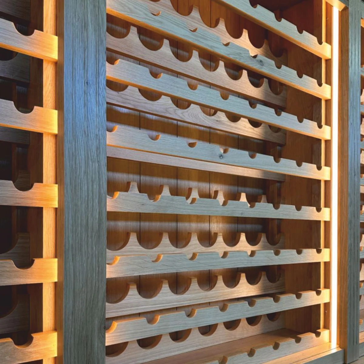 Landhausstil Weinschrank Grau / Braun 300 cm - Landhausstil Bar Möbel