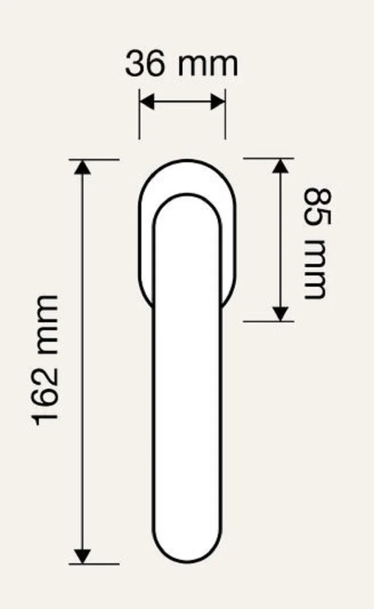Jugendstil Fensterklinken Set Französisches Gold 3,6 x 16,2 cm - Elegante Messing Fenstergriffe - Barock & Jugendstil Deko Accessoires