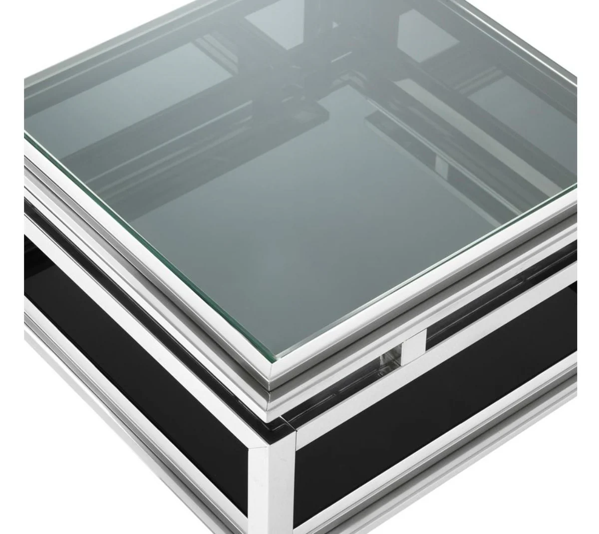 Luxus Couchtisch 4er Set Silber - Designer Wohnzimmermöbel