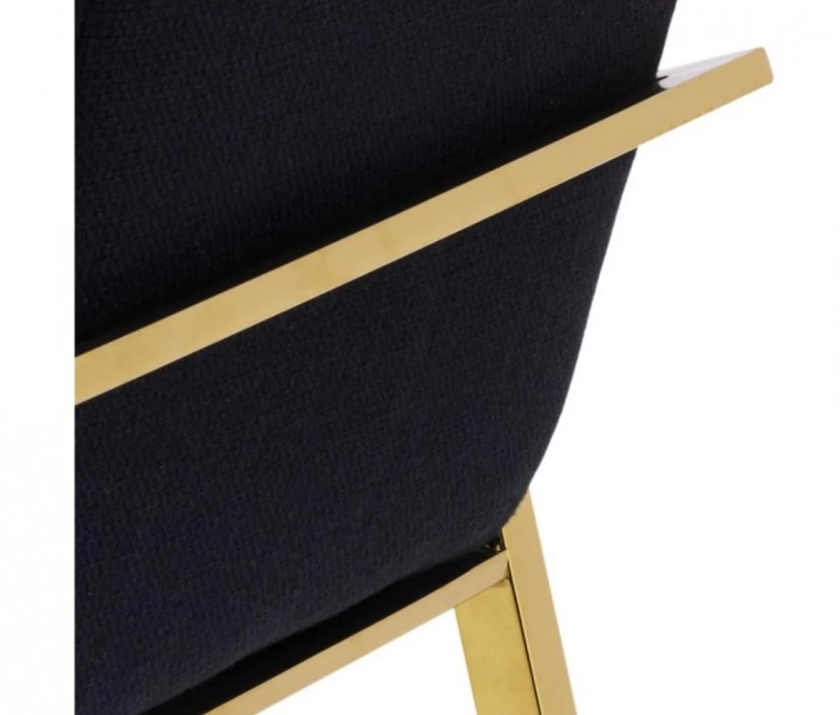 Luxus Designer Stuhl Schwarz Gold - Luxus Kollektion