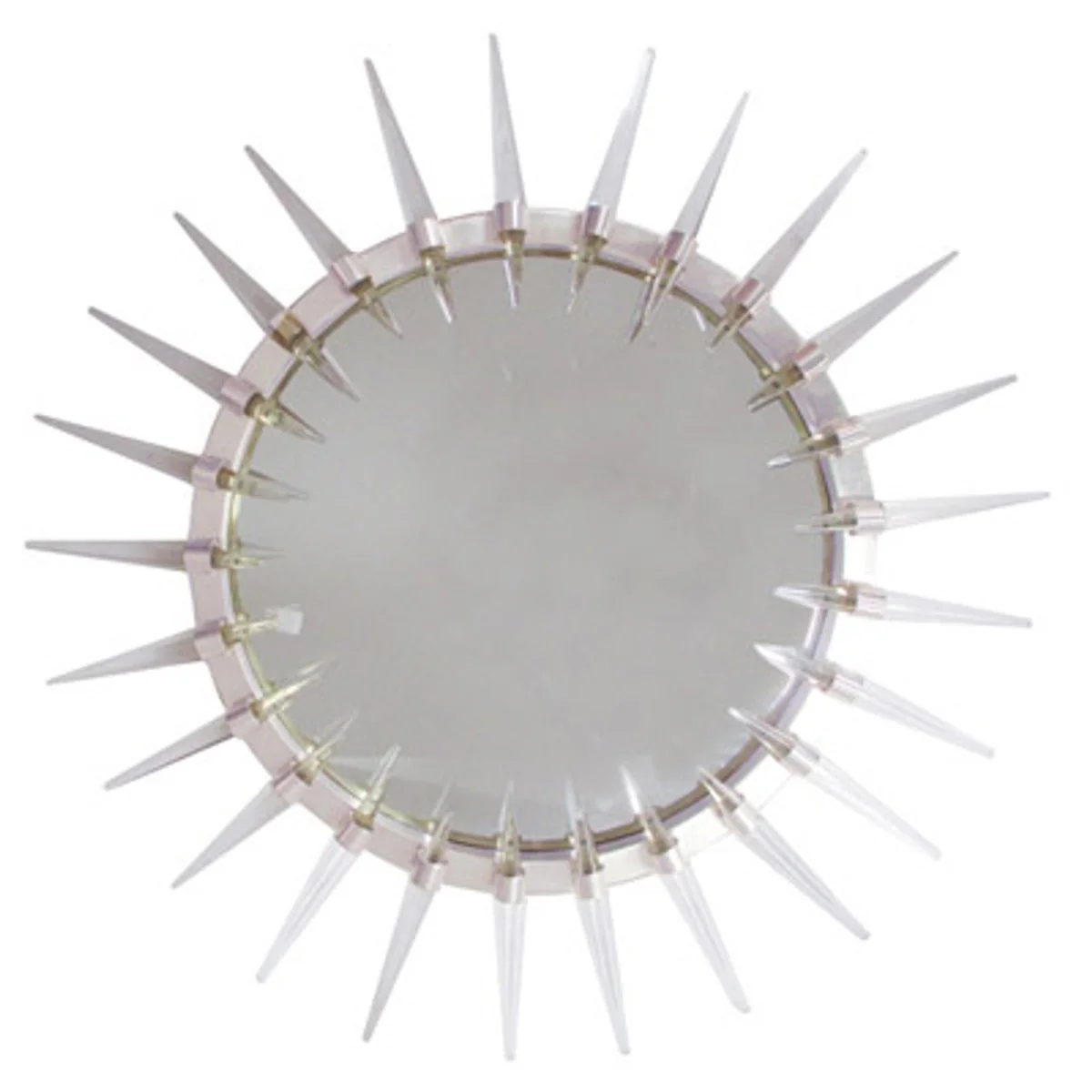 Luxus Art - Deco Spiegel Silber Ø 80 cm - Wandspiegel - Wohnzimmer Dekoration