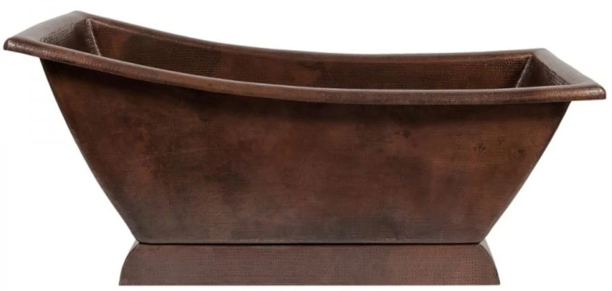 Luxus Jugendstil Kupfer Badewanne 170 x 76 x H. 76 cm - Freistehende Retro Badewanne - Rustikale Badezimmer Möbel
