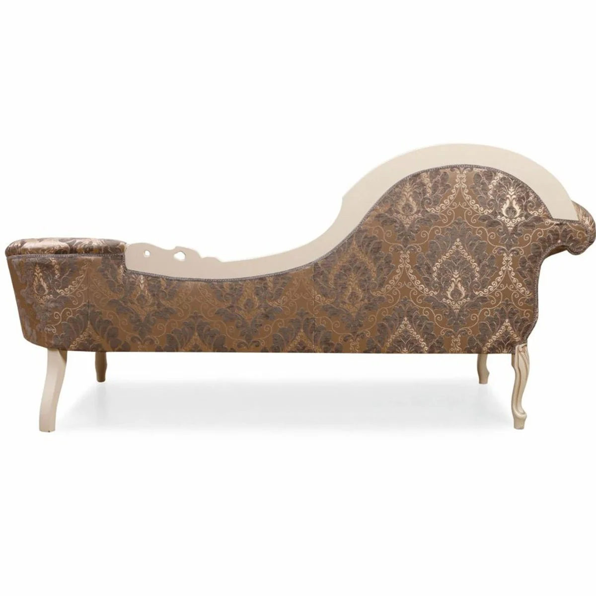 Luxus Barock Chaiselongue Braun / Creme - Barock Möbel