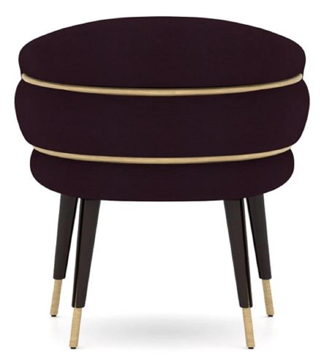 Luxus Esszimmer Stuhl 6er Set Lila / Schwarz / Beige - Küchen Stühle mit Armlehnen - Esszimmer Möbel - Restaurant Möbel - Hotel Möbel - Luxus Möbel