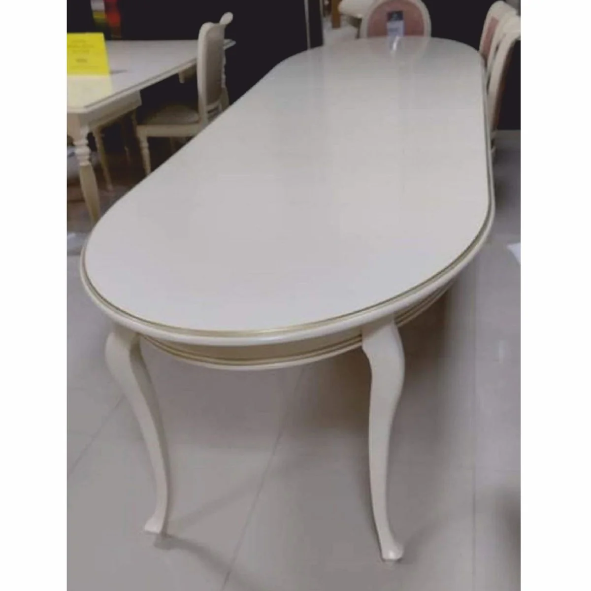 Luxus Jugendstil Esszimmer Set Rosa / Creme - Esszimmer Möbel