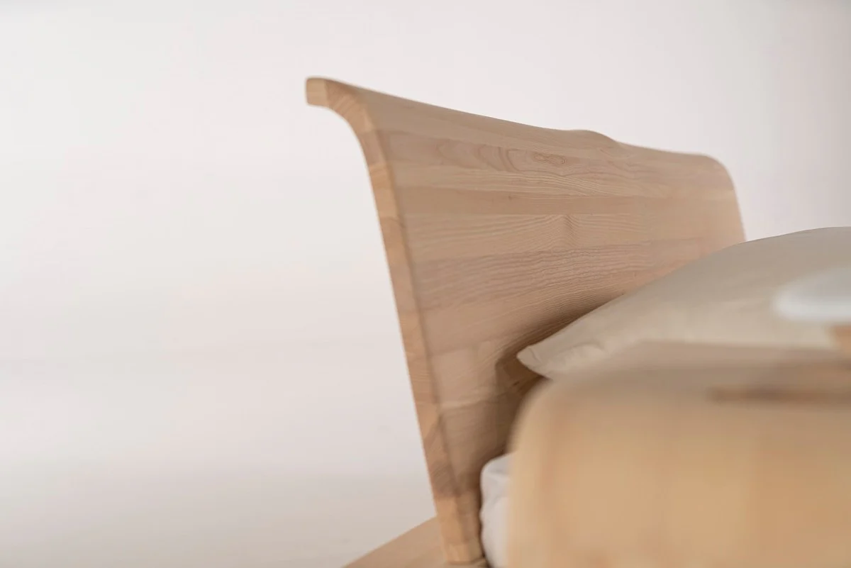 Luxus Massivholz Doppelbett Naturfarben - Verschiedene Größen