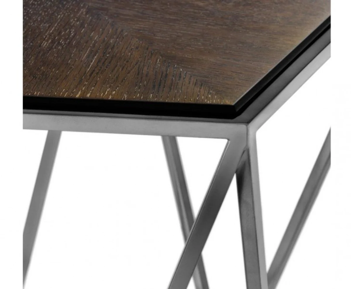 Luxus Art Deco Designer Beistelltisch 57 x 57 x H. 55 cm - Luxus Hotel Tisch